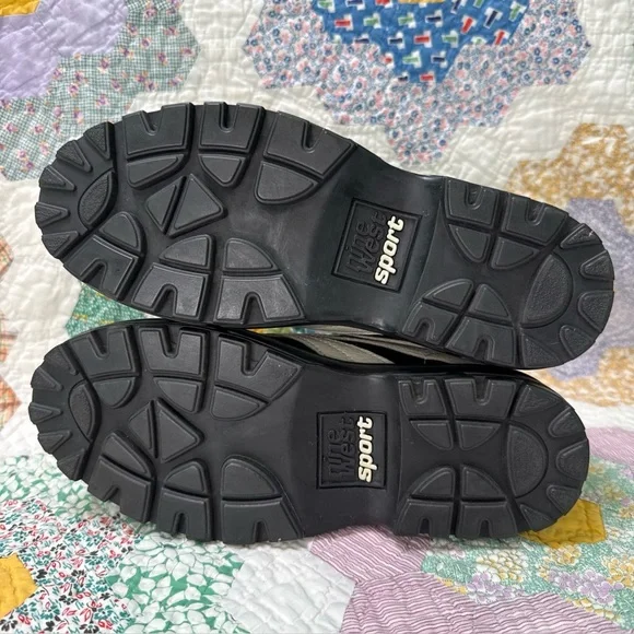 Vintage Nine West Chunky 90s Y2K Lace-up Sneaker Boots Size 6.5 - Picture 7 of 12